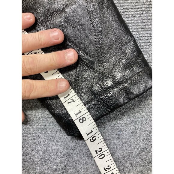Vintage Cellini Leather Jacket Women’s Size Small Black Long Sleeve Button Up - Picture 9 of 11